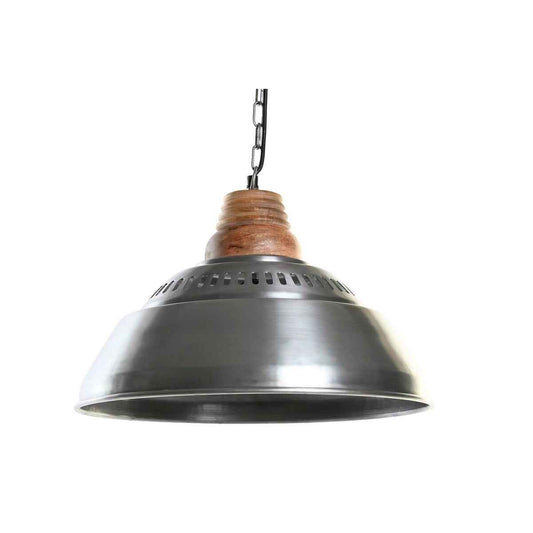 Ceiling Light DKD Home Decor Silver Brown Iron Mango wood 50 W (43 x 43 x 31 cm)