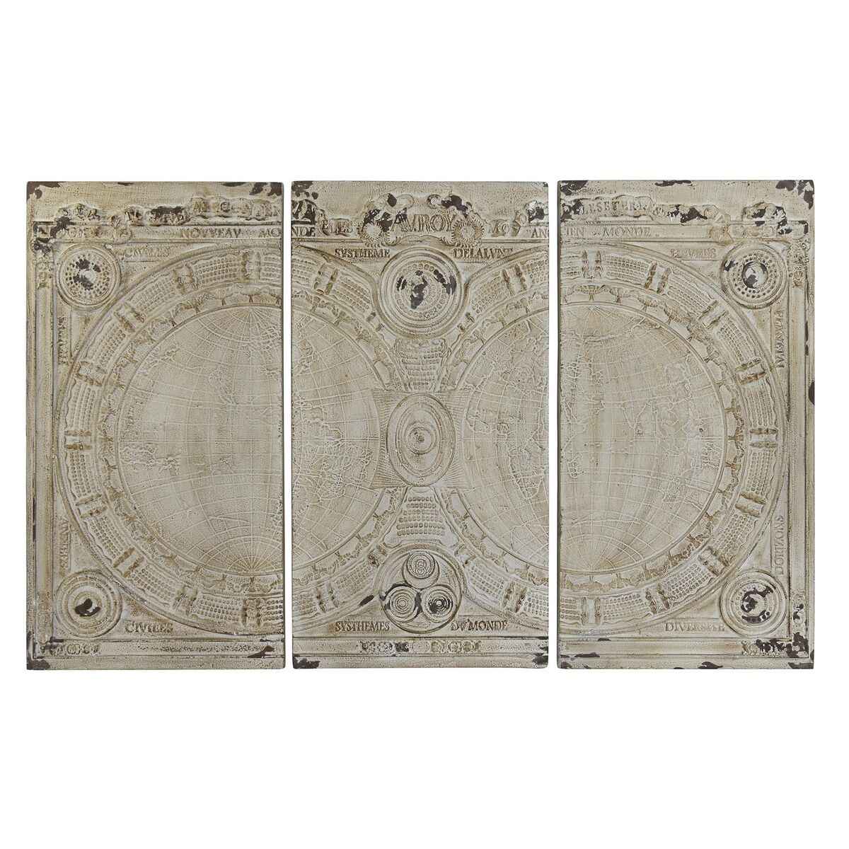 Wall Decoration DKD Home Decor Beige Neoclassical 178 x 4 x 112 cm (3 Pieces)