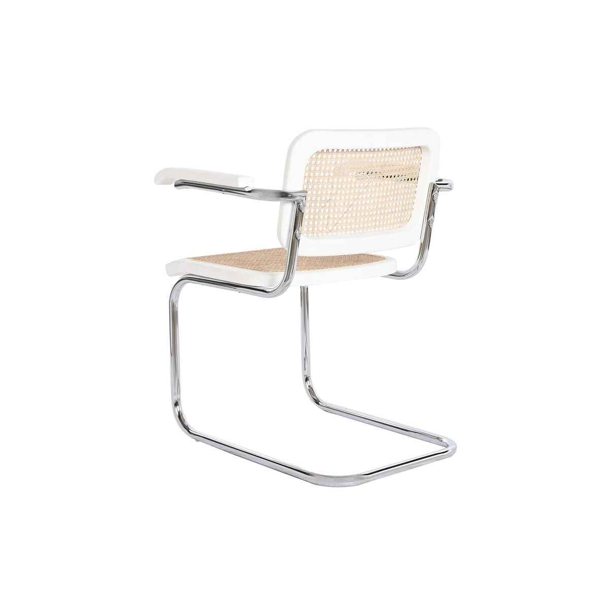 Floor chair DKD Home Decor White Silver Natural 65,5 x 62 x 79 cm