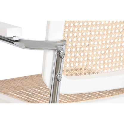 Floor chair DKD Home Decor White Silver Natural 65,5 x 62 x 79 cm