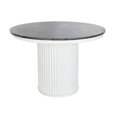 Dining Table DKD Home Decor White Black Copper Metal Marble 110 x 110 x 76 cm DKD Home Decor