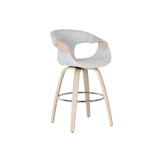 Stool Home ESPRIT Grey Wood 55,5 x 52,5 x 92,5 cm