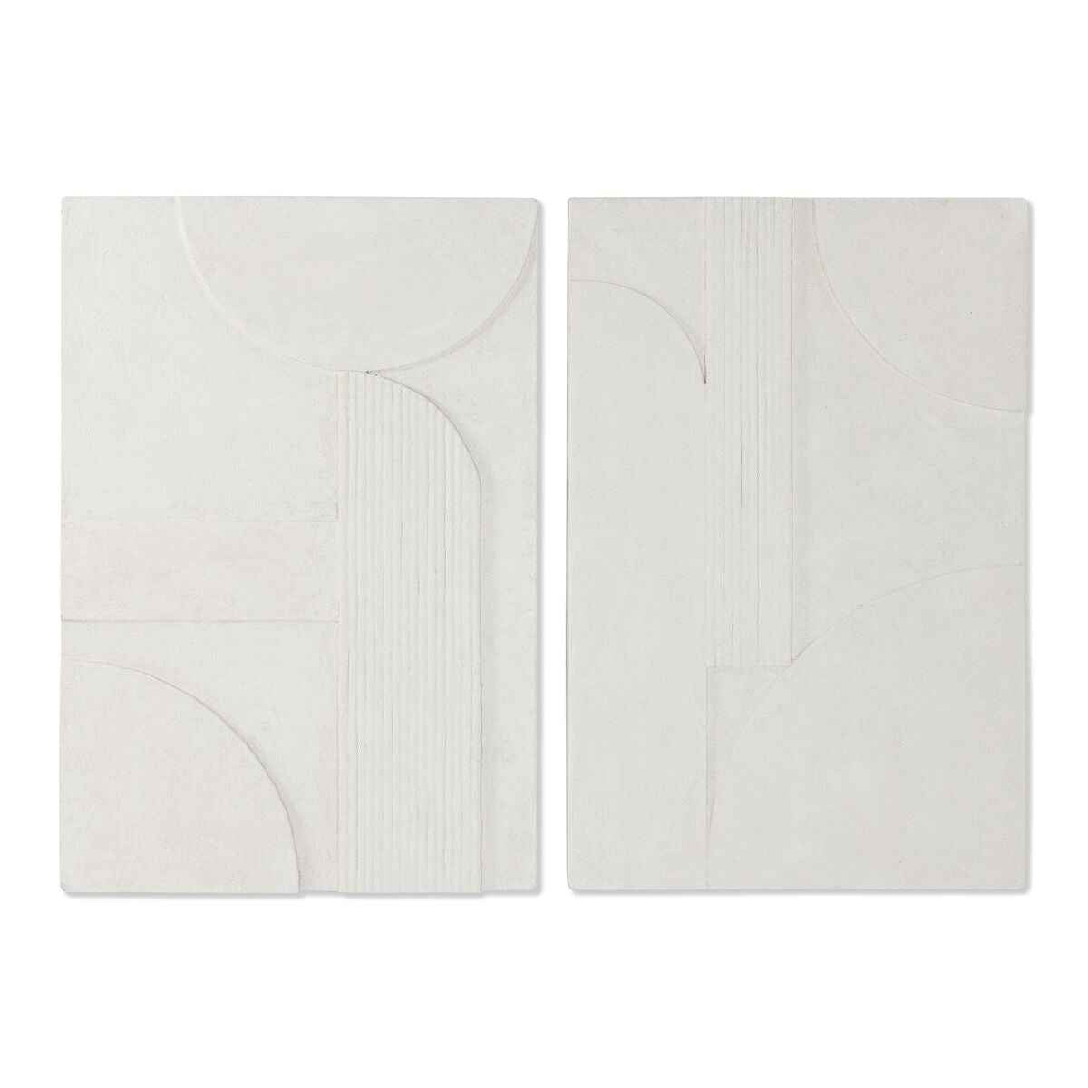 Wall Decoration Home ESPRIT White Modern 80 x 5 x 120 cm (2 Units)