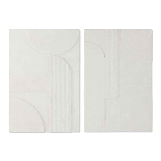 Wall Decoration Home ESPRIT White Modern 80 x 5 x 120 cm (2 Units)