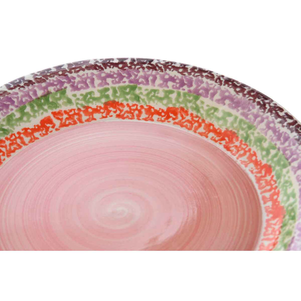 Tableware Home ESPRIT Pink Stoneware 27 x 27 x 2 cm 18 Pieces