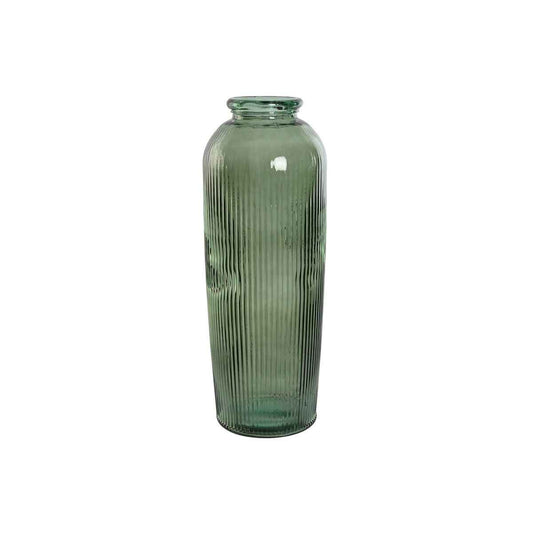 Vase Home ESPRIT Green Recycled glass 30 x 30 x 72 cm