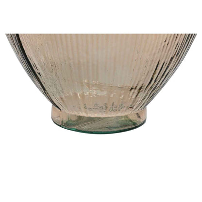 Vase Home ESPRIT Taupe Recycled glass 30 x 30 x 59 cm