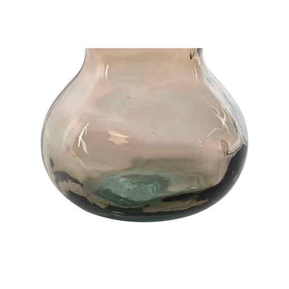 Vase Home ESPRIT Taupe Recycled glass 26,5 x 26,5 x 75 cm