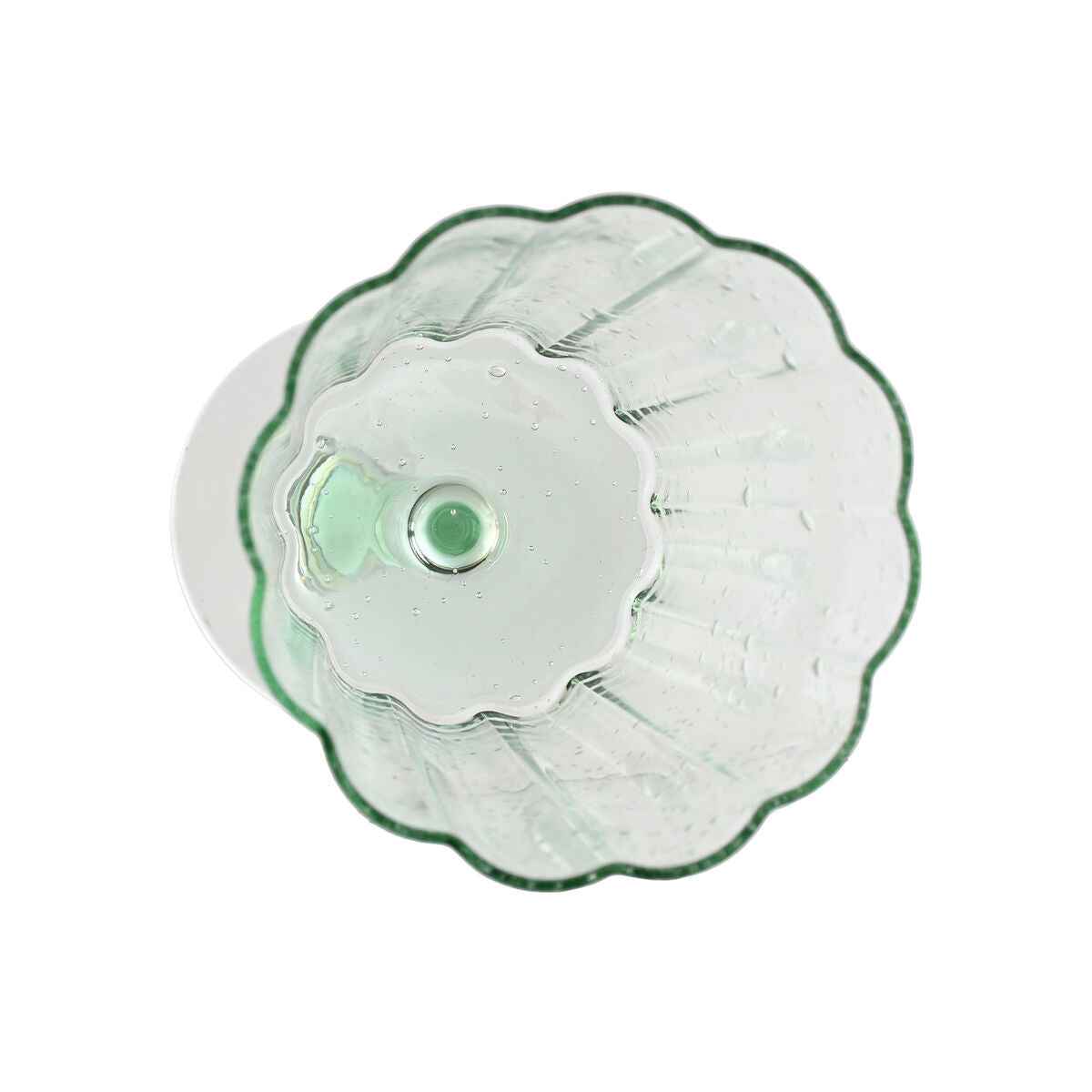 Set of cups Home ESPRIT Green Crystal 9 x 9 x 17,8 cm (6 Units)