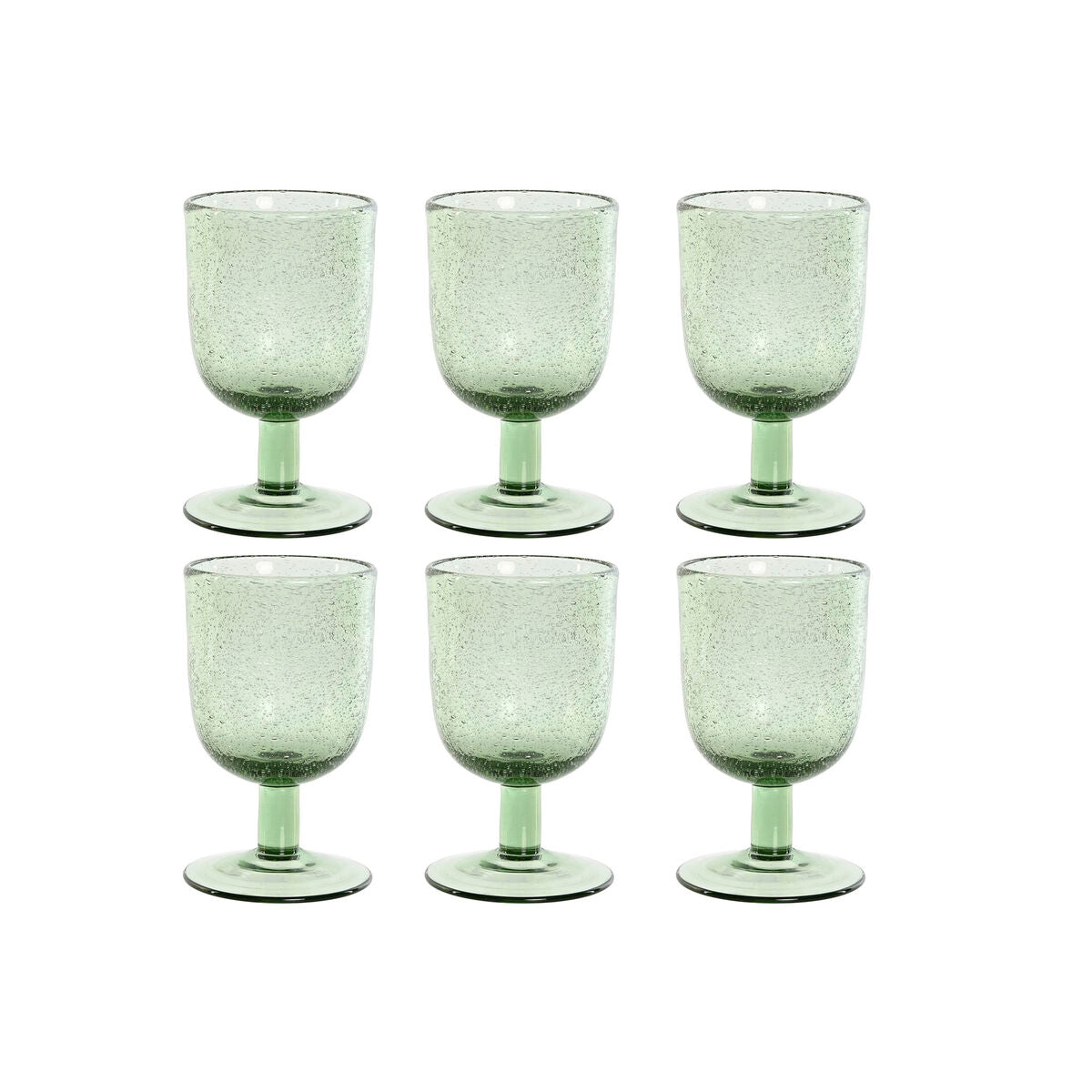 Set of cups Home ESPRIT Green Crystal 300 ml 8 x 8 x 14 cm (6 Units)