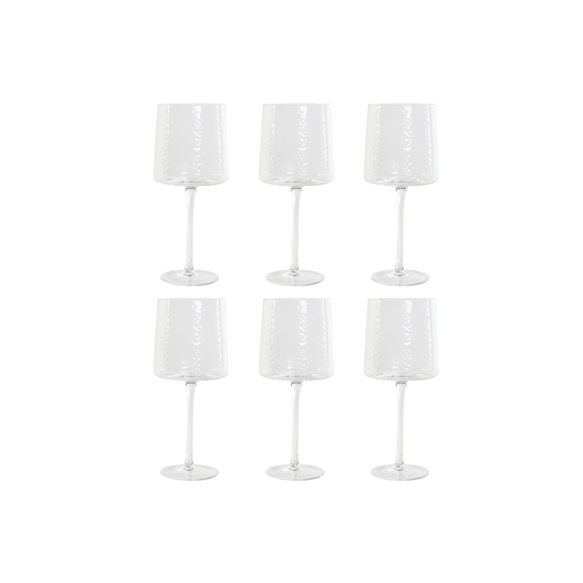 Set of cups Home ESPRIT Transparent Crystal 9,6 x 9,6 x 22,5 cm (6 Units)