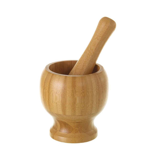 Mortar and pestle Bamboo 12 x 12 x 12 cm