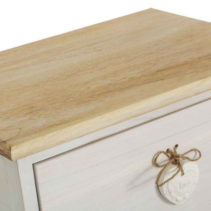 Chest of drawers SWEET HEART Cream Natural 40 x 29 x 73 cm