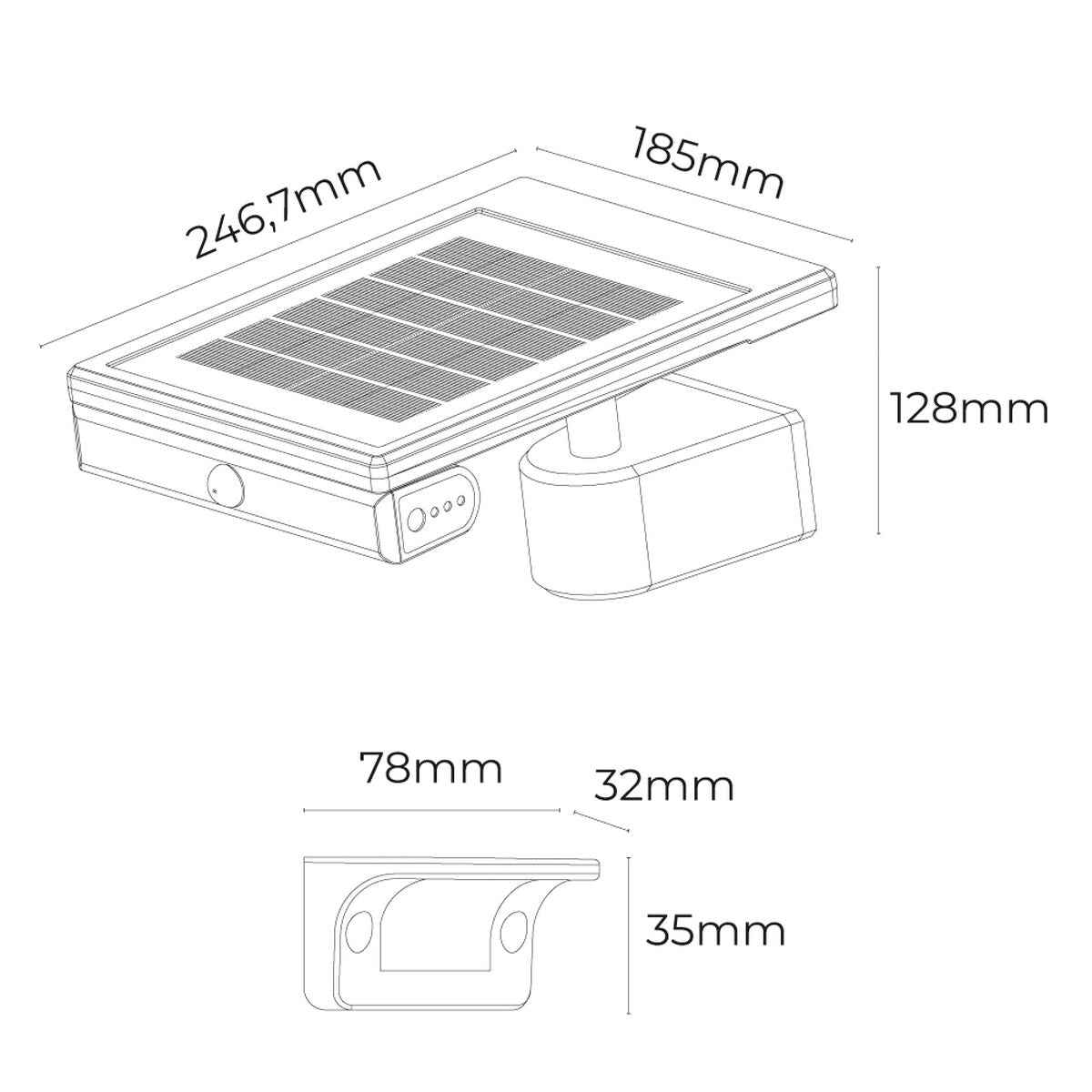 Wall Light EDM 31854 Black 6 W 720 Lm LED Solar (6500 K)