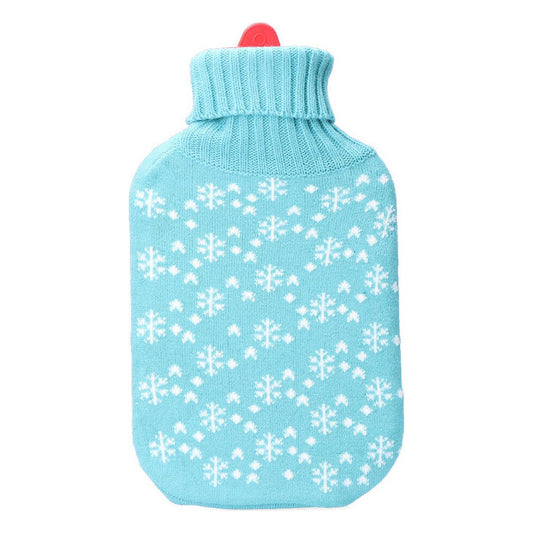 Hot Water Bottle EDM 76771 Blue Blue/White Snowflakes Wool 2 L Plastic