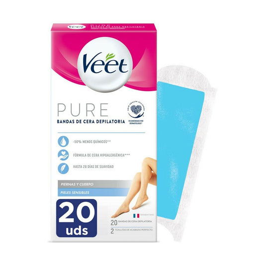 Body Hair Removal Strips Veet Sensitive skin 20 Units Veet