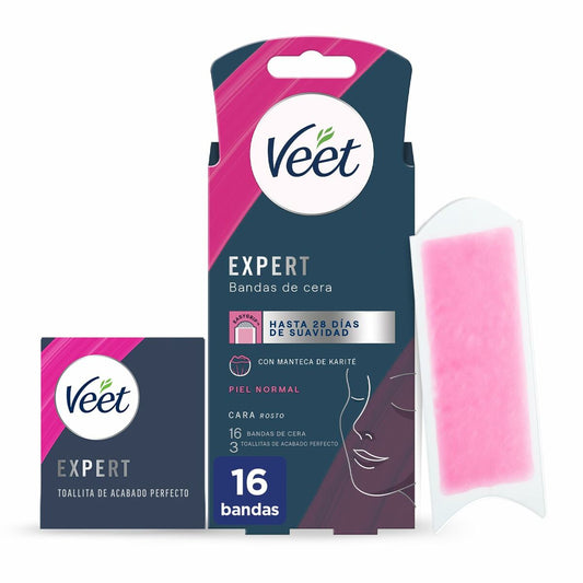 Facial Hair Removal Strips Veet Expert (16 Units) Veet