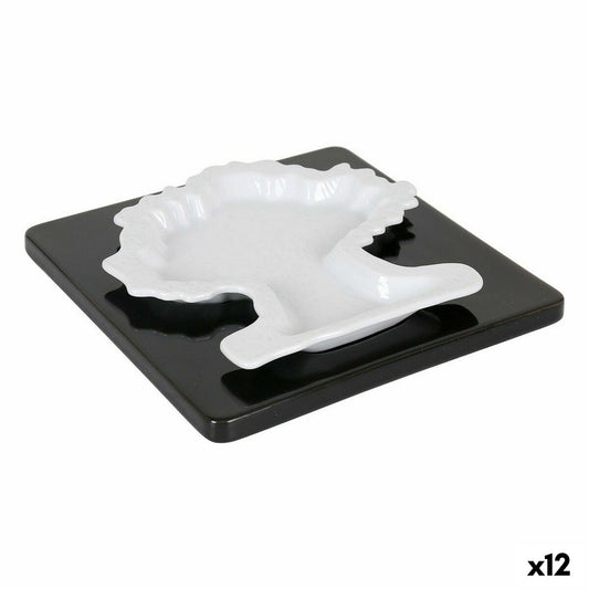 Snack tray Viejo Valle Porcelain Tree 16,8 x 16,8 x 1,1 cm Set 2 Pieces (12 Units)