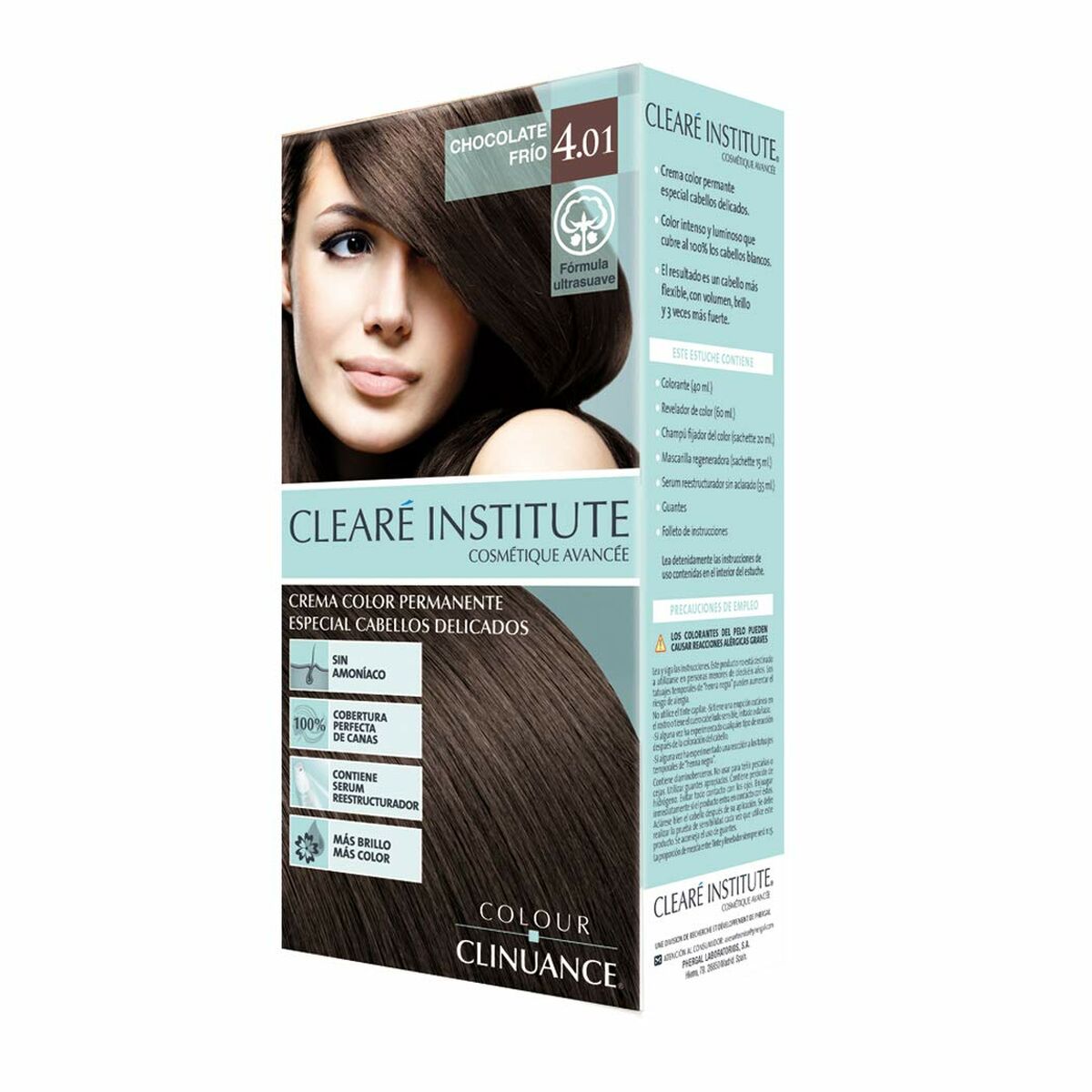 Permanent Colour Creme Clearé Institute Colour Clinuance Nº 4.01-chocolate frio Clearé Institute