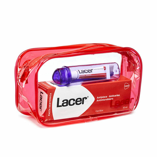 Toothbrush, Toothpaste and Mouthwash Set Lacer Travel (4 Pieces) Lacer