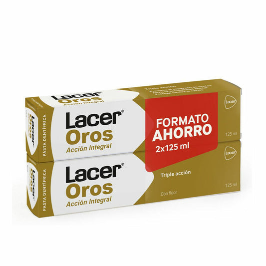 Triple Action Toothpaste Lacer Oro 2 x 125 ml (2 Pieces) Lacer