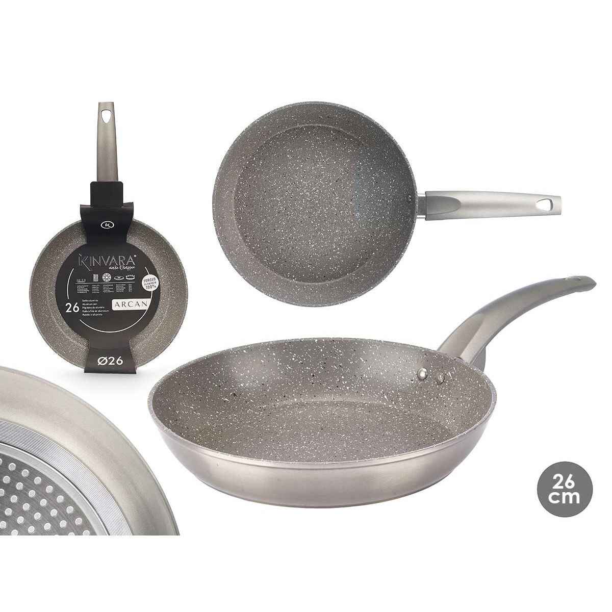 Non-stick frying pan Kinvara 4 Silver Aluminium 26 cm Induction