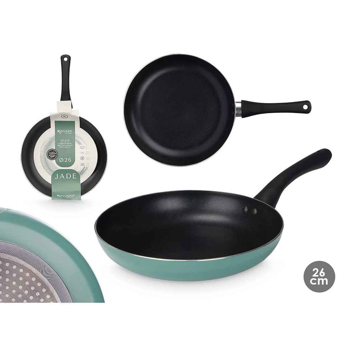 Non-stick frying pan Kinvara 9 Green Aluminium 26 cm Induction