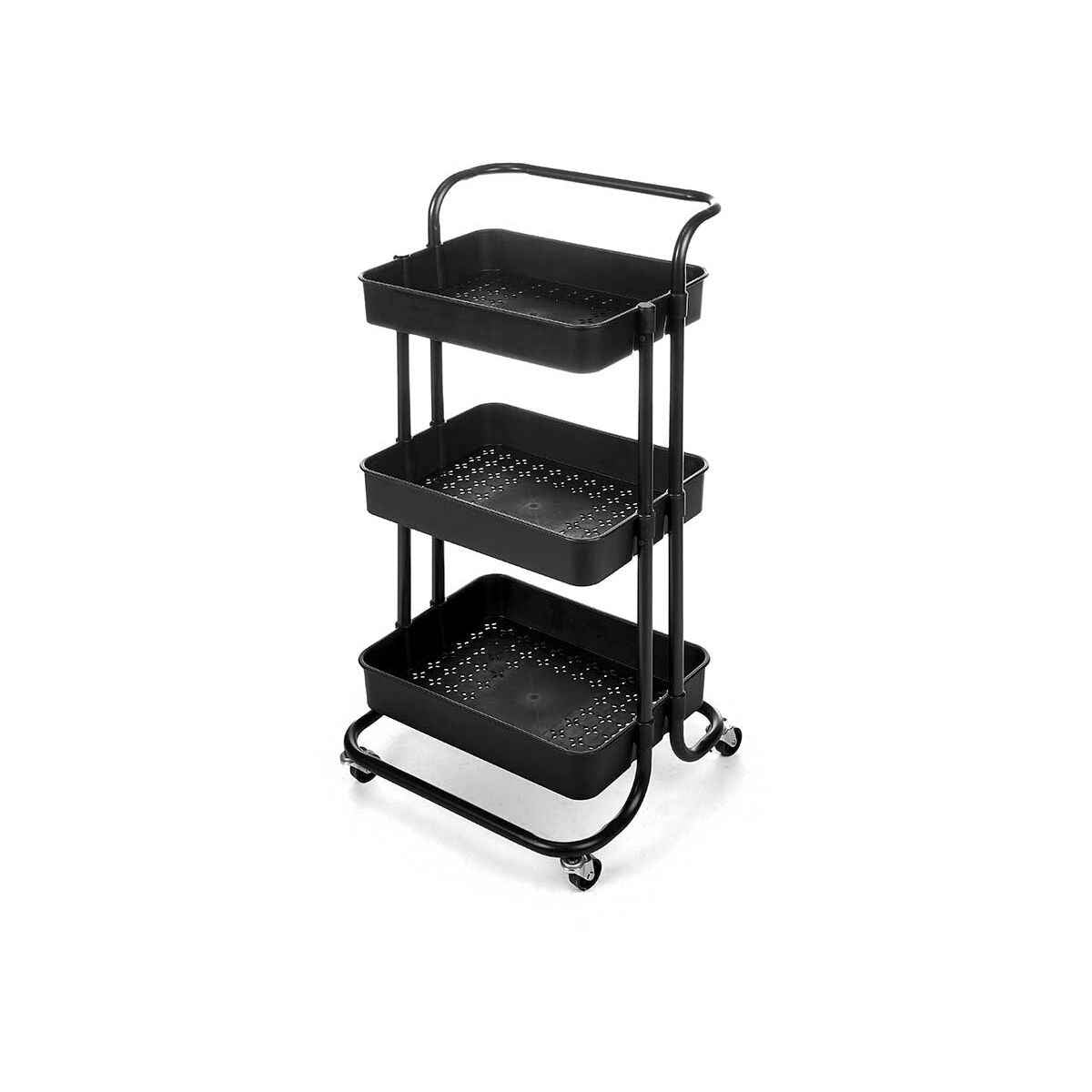 Kitchen Trolley Kinvara WR4338-TJ PRO.1 Black Metal polypropylene 42 x 86 x 35,5 cm 3 Compartments