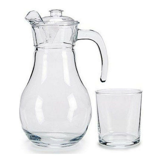 Set of glasses BIG-S3604465 Transparent Glass Jug 4 x (40 cl) / 1 x (1,8 l)