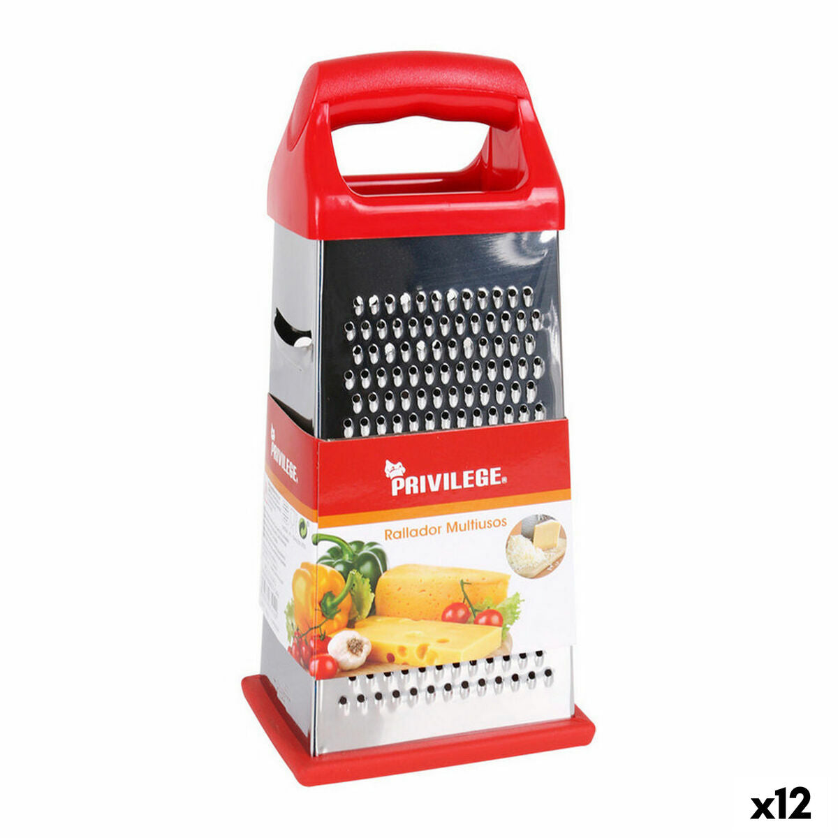 Multi-purpose grater Privilege 55416 4 sides 11 x 8,5 x 24 cm (12 Units)