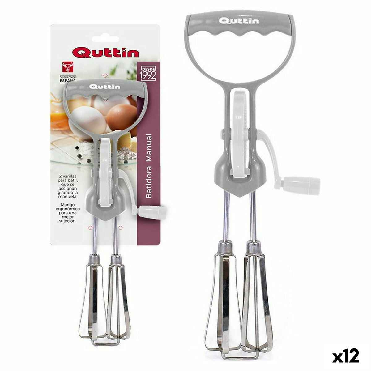 Hand-held Blender Quttin Manual 31 x 10 cm (12 Units)