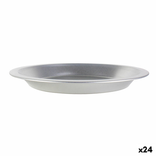 Baking tray Silver 25 x 2,5 cm (24 Units)