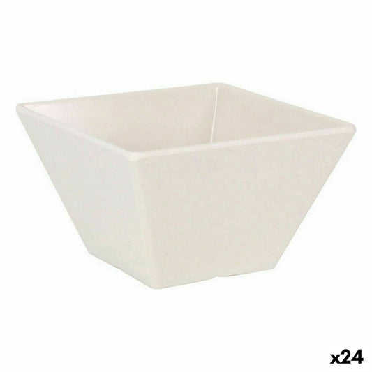 Snack Bowl La Mediterránea Melamin White Shine 13 x 13 x 7 cm (24 Units)