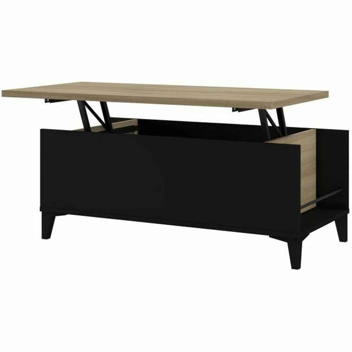 Lift-Top Coffee Table Melamin Oak (100 x 50/72 x 42/55 cm)