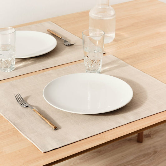 Place mat Belum Liso Beige 50 x 40 cm Smooth 2 Units