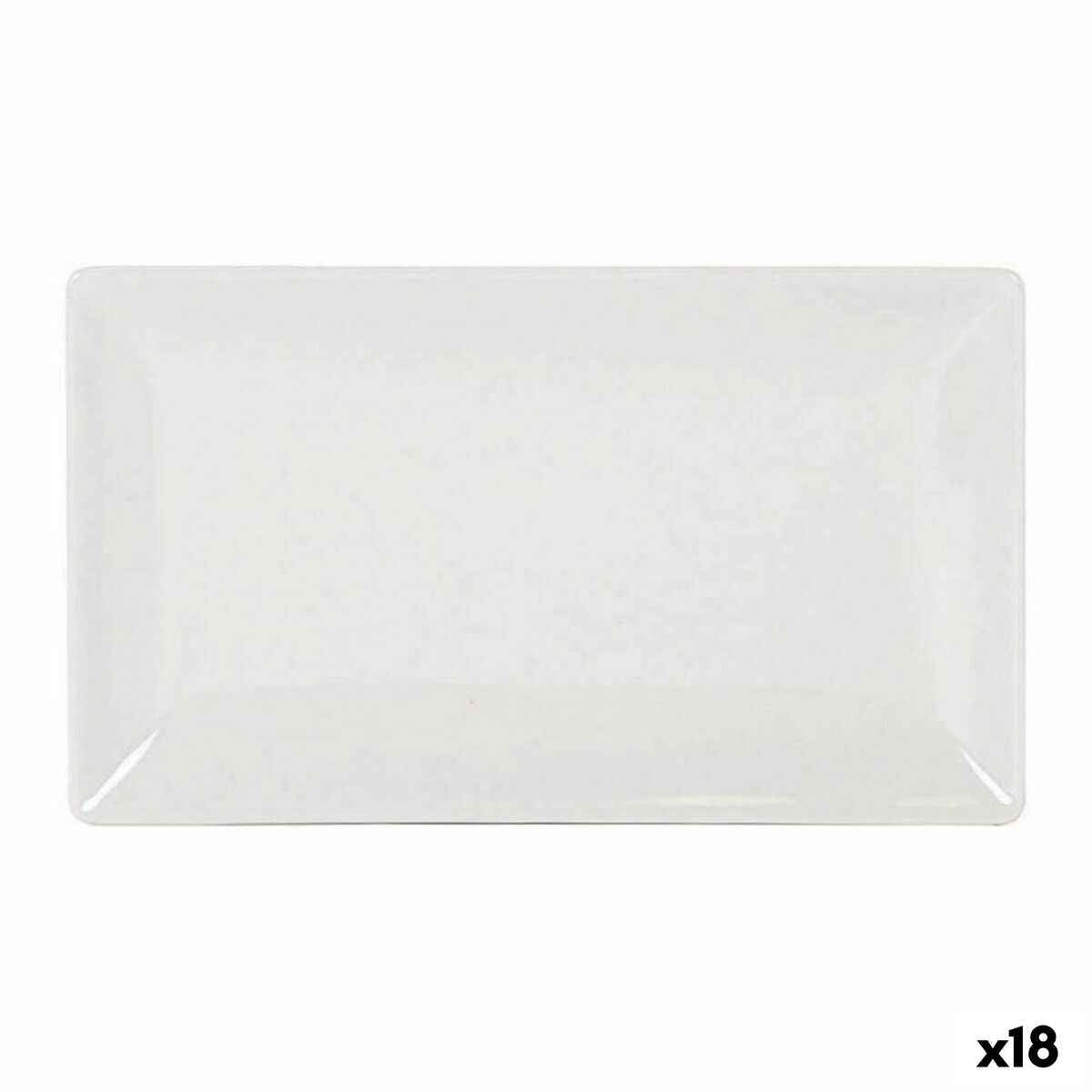 Serving Platter La Mediterránea Elite Rectangular 25 x 15 x 2 cm (18 Units) (25 x 15 cm)