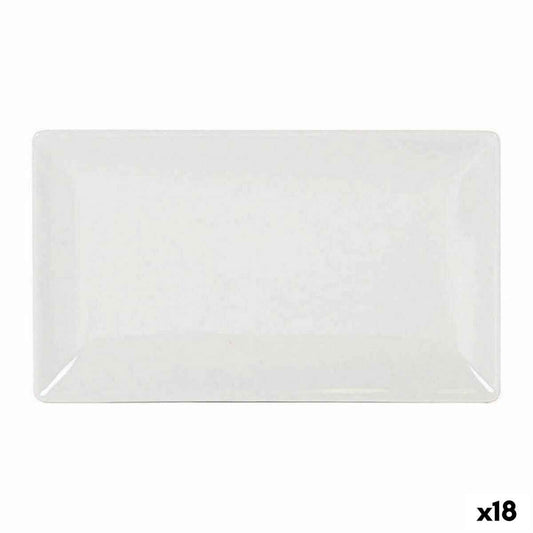 Serving Platter La Mediterránea Elite Rectangular 25 x 15 x 2 cm (18 Units) (25 x 15 cm)