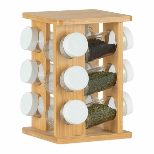 Bamboo Spice Rack Andrea House cc72105 Rotating