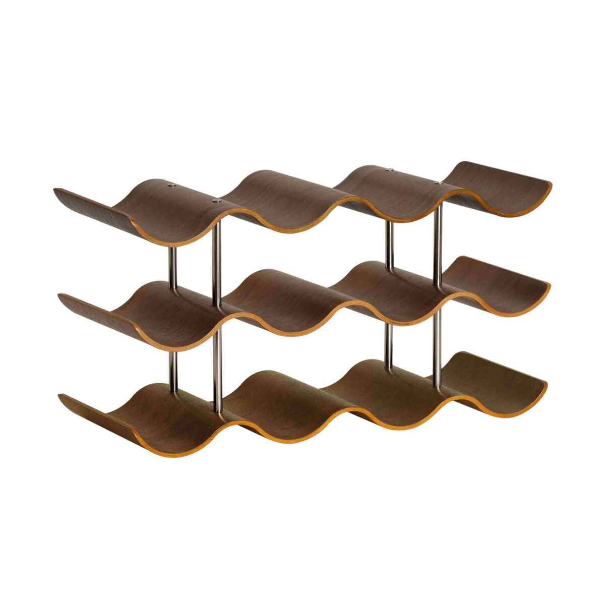 Bottle rack Andrea House Walnut 42 x 16 x 23 cm