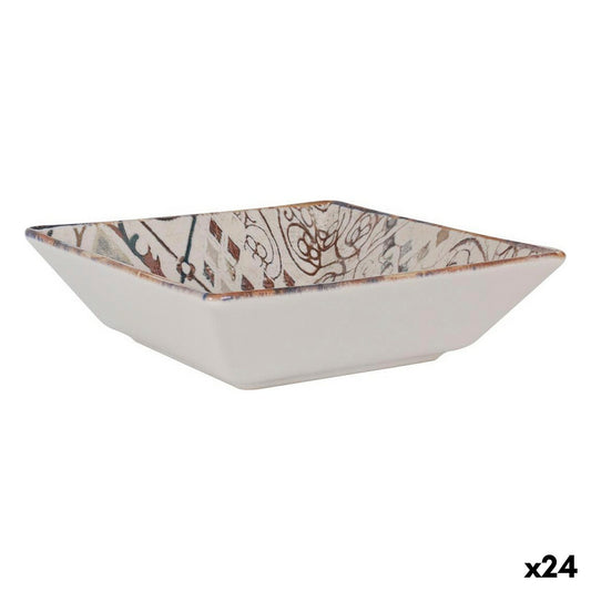 Salad Bowl La Mediterránea Grecia Porcelain 18 x 18 x 5 cm (24 Units)