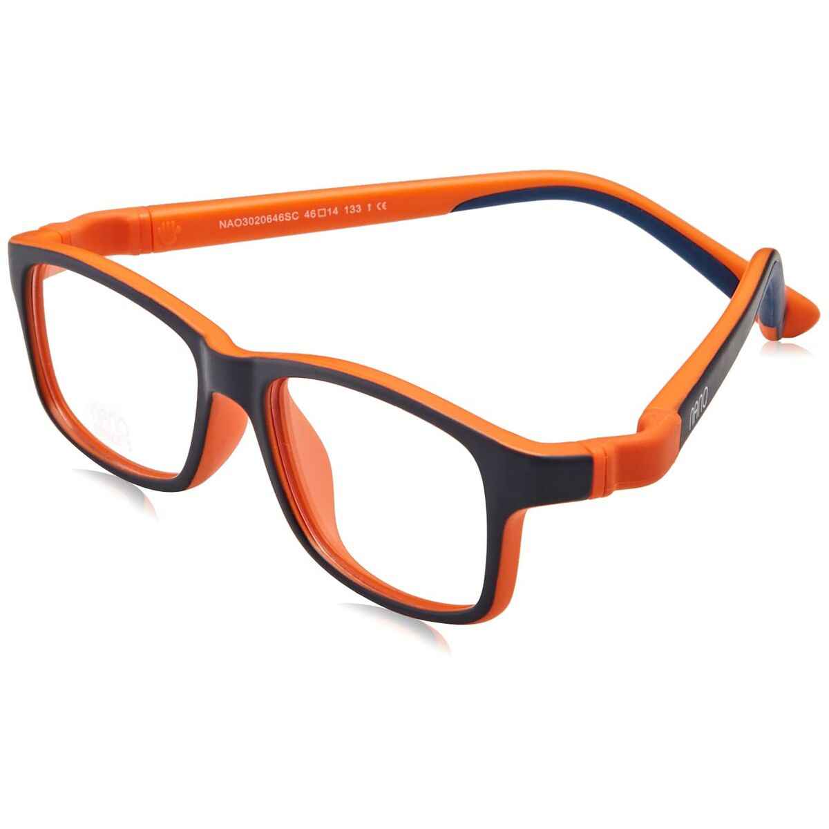 Unisex' Spectacle frame Nanovista NAO3020646SC Orange Navy Blue