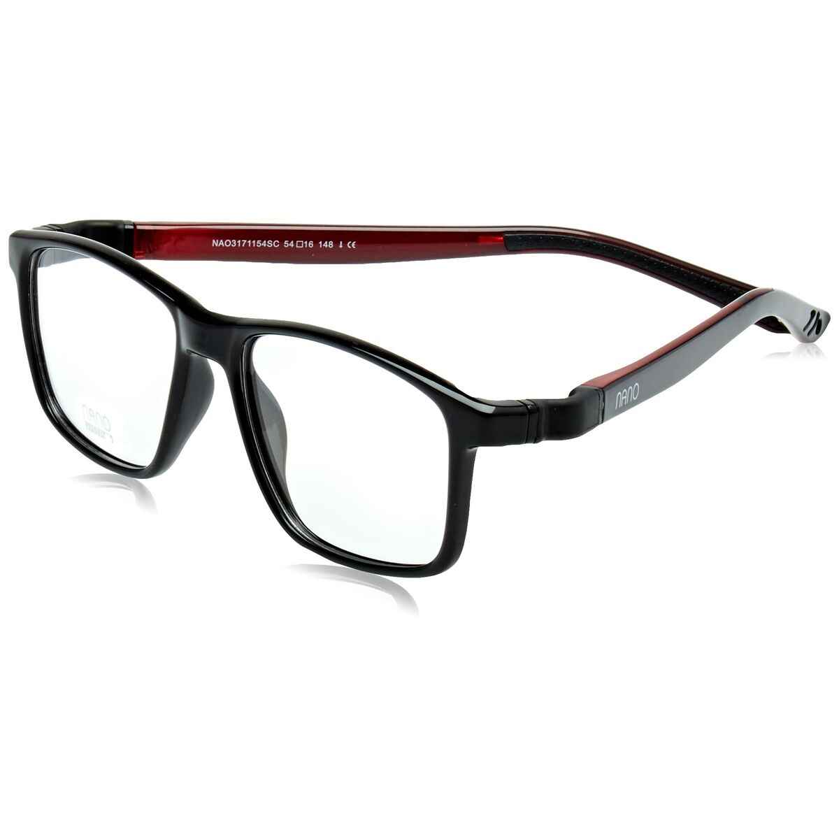 Unisex' Spectacle frame Nanovista NAO3171152SC Black Red