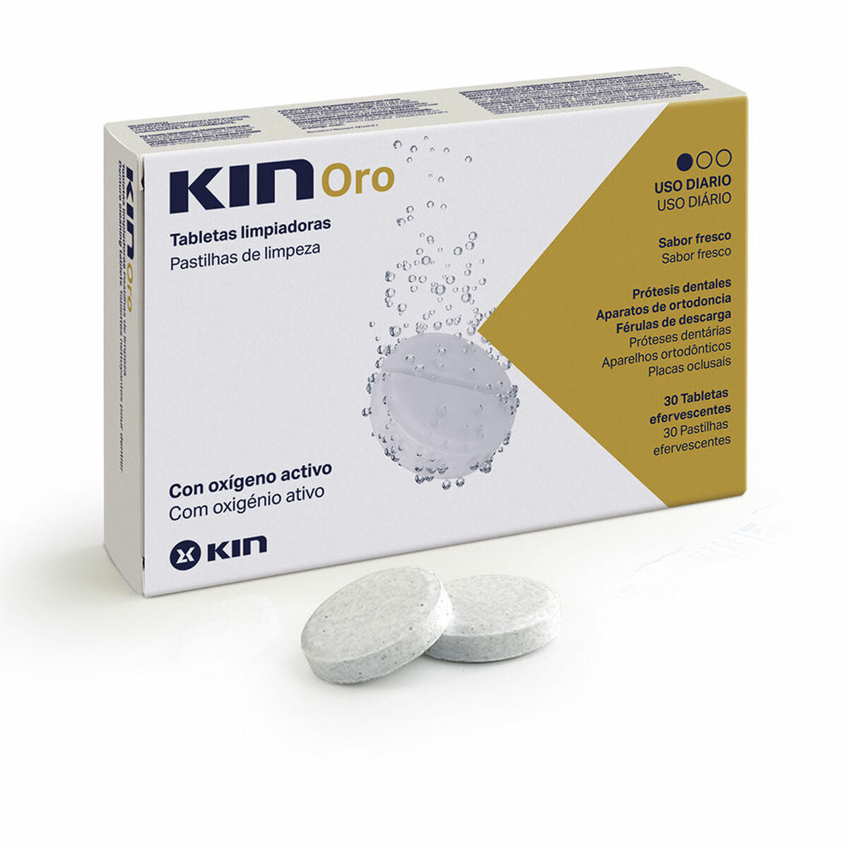 Cleaning Tablets for Dentures Kin Kin Oro 30 Units Kin