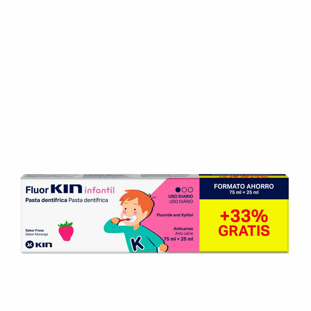 Toothpaste Kin Fluorkin Strawberry 25 ml Kin