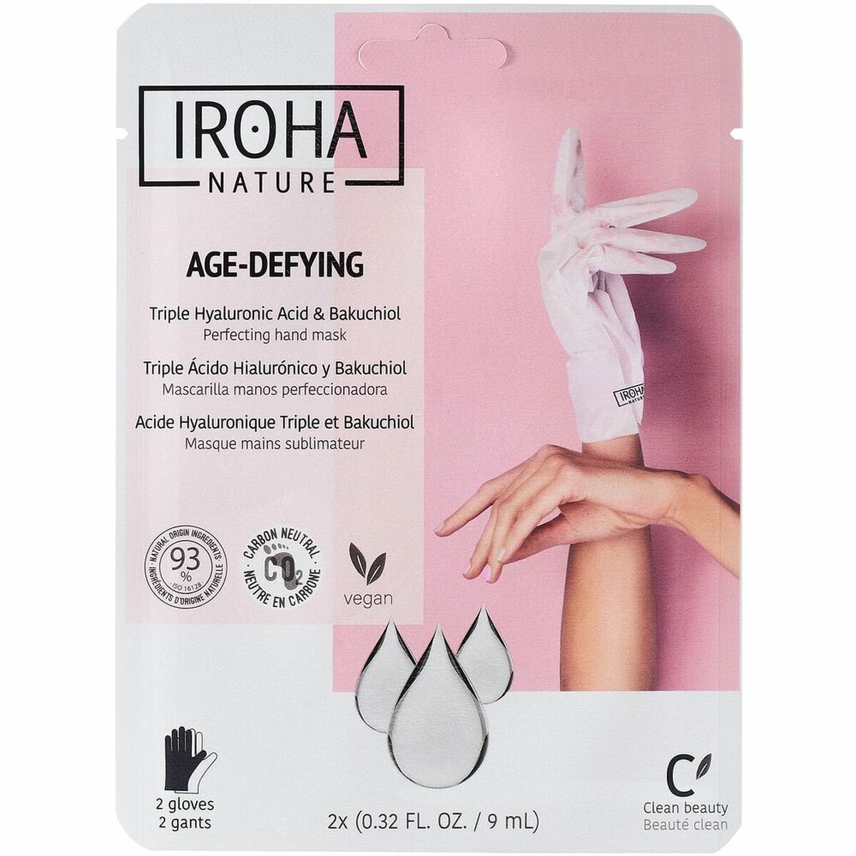 Hand Mask Iroha IN/HAND-9-15 Anti-ageing Hyaluronic Acid 9 ml Iroha