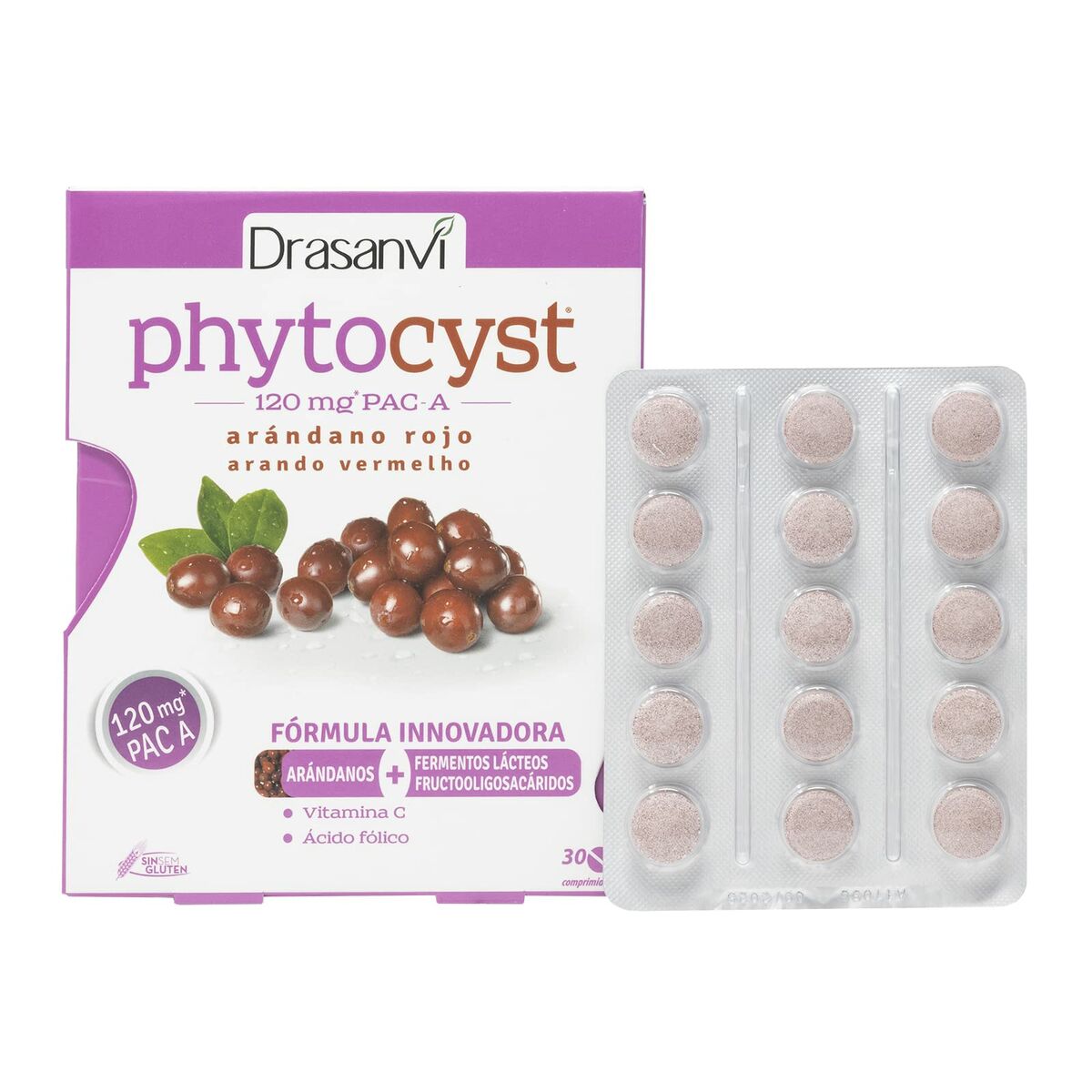 Food Supplement Drasanvi Phytocyst Cranberry 30 Units Drasanvi