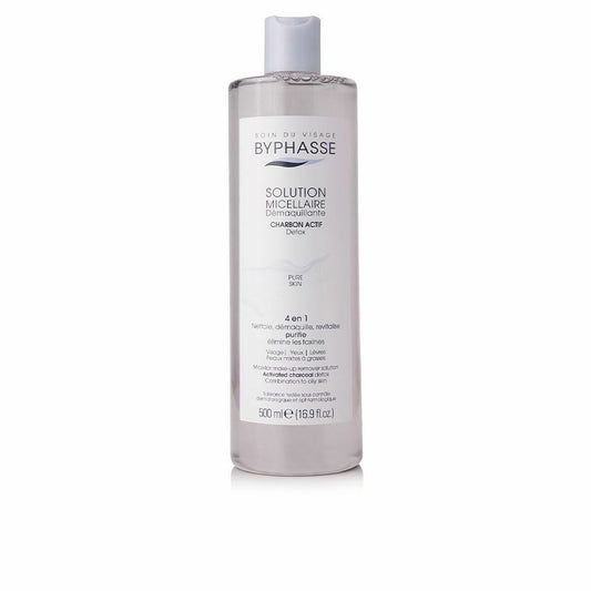 Make Up Remover Micellar Water Byphasse 1000025017 Active charcoal 500 ml Byphasse