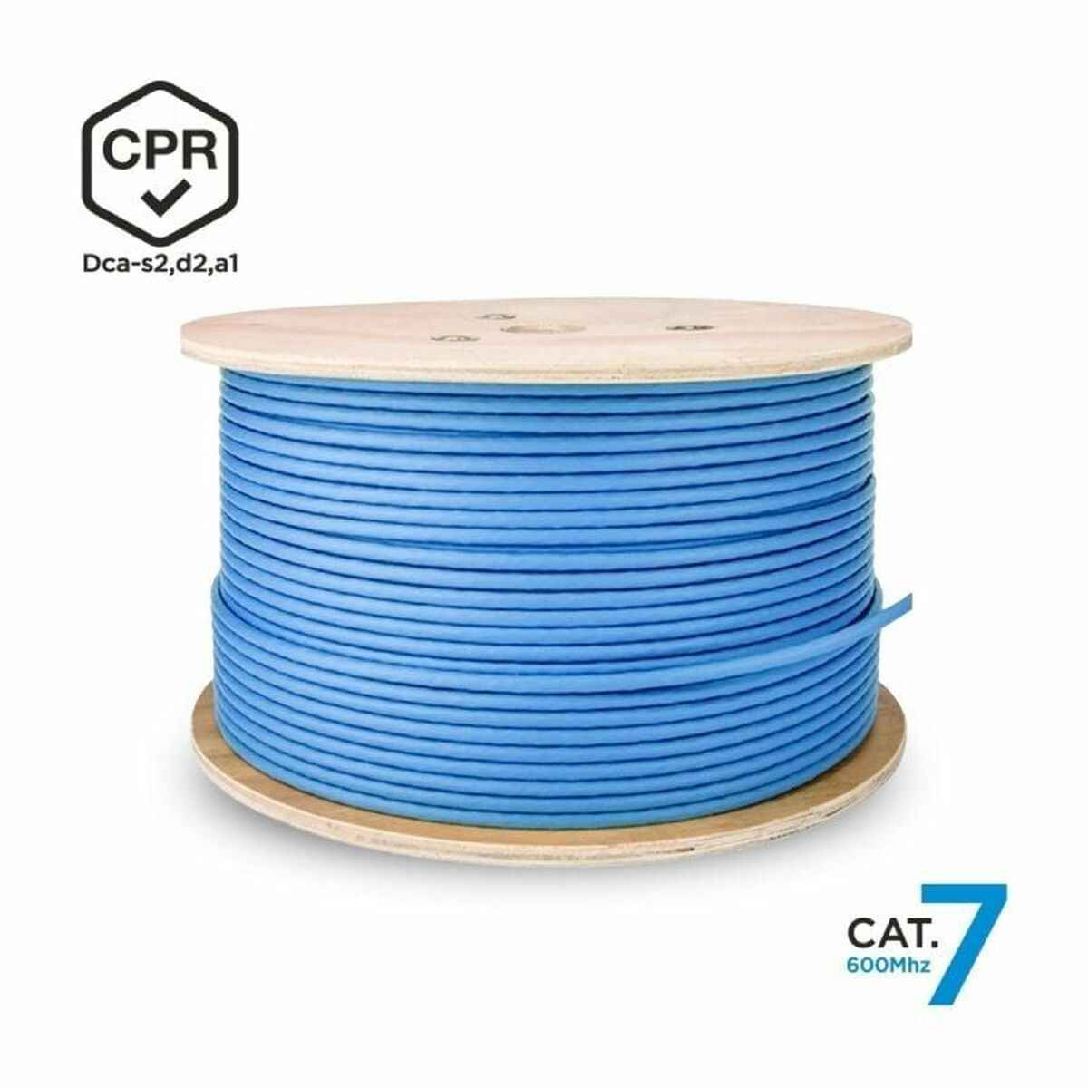 FTP Category 7 Rigid Network Cable Aisens AWG23 Blue 500 m