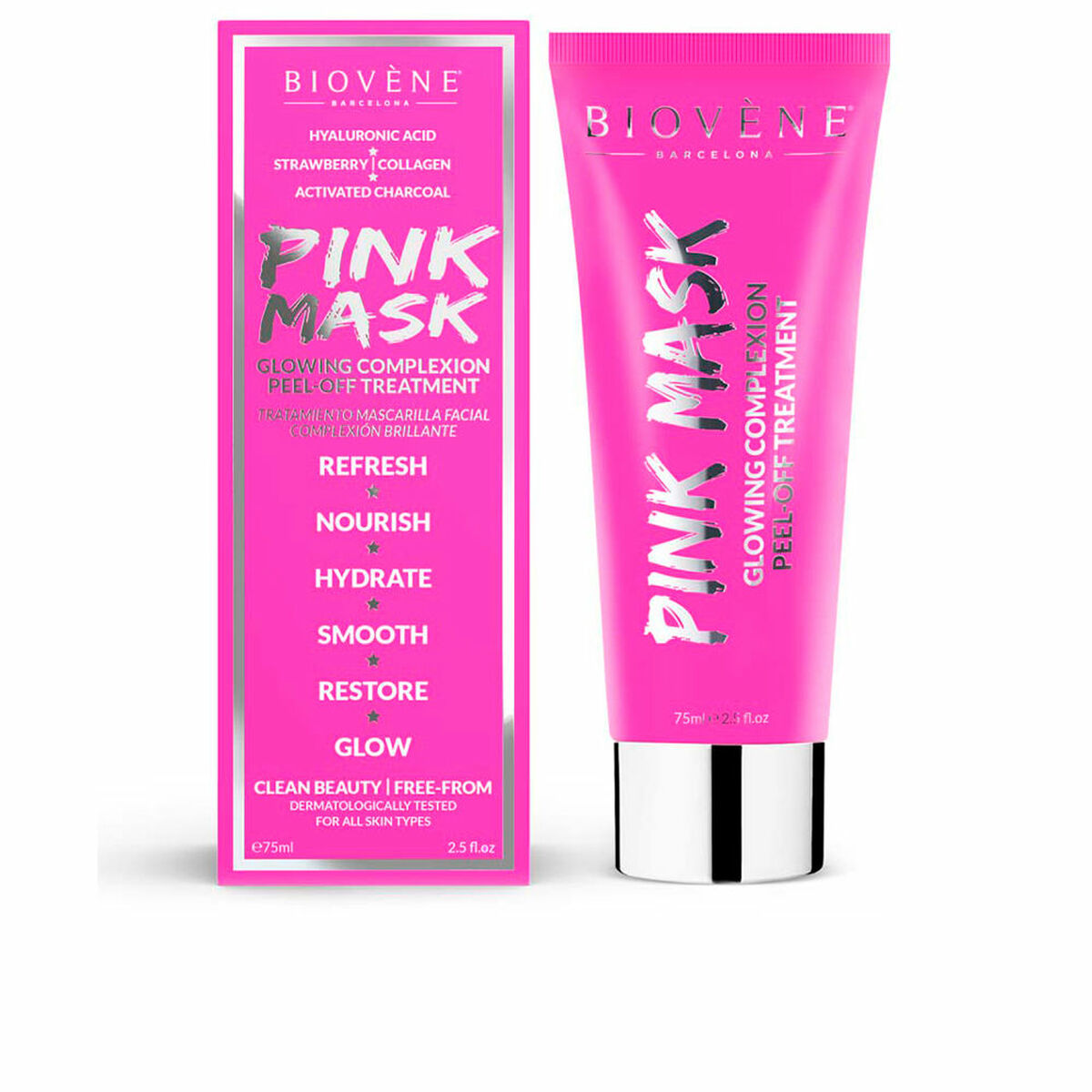 Facial Mask Peel Off Biovène Pink 75 ml Biovène