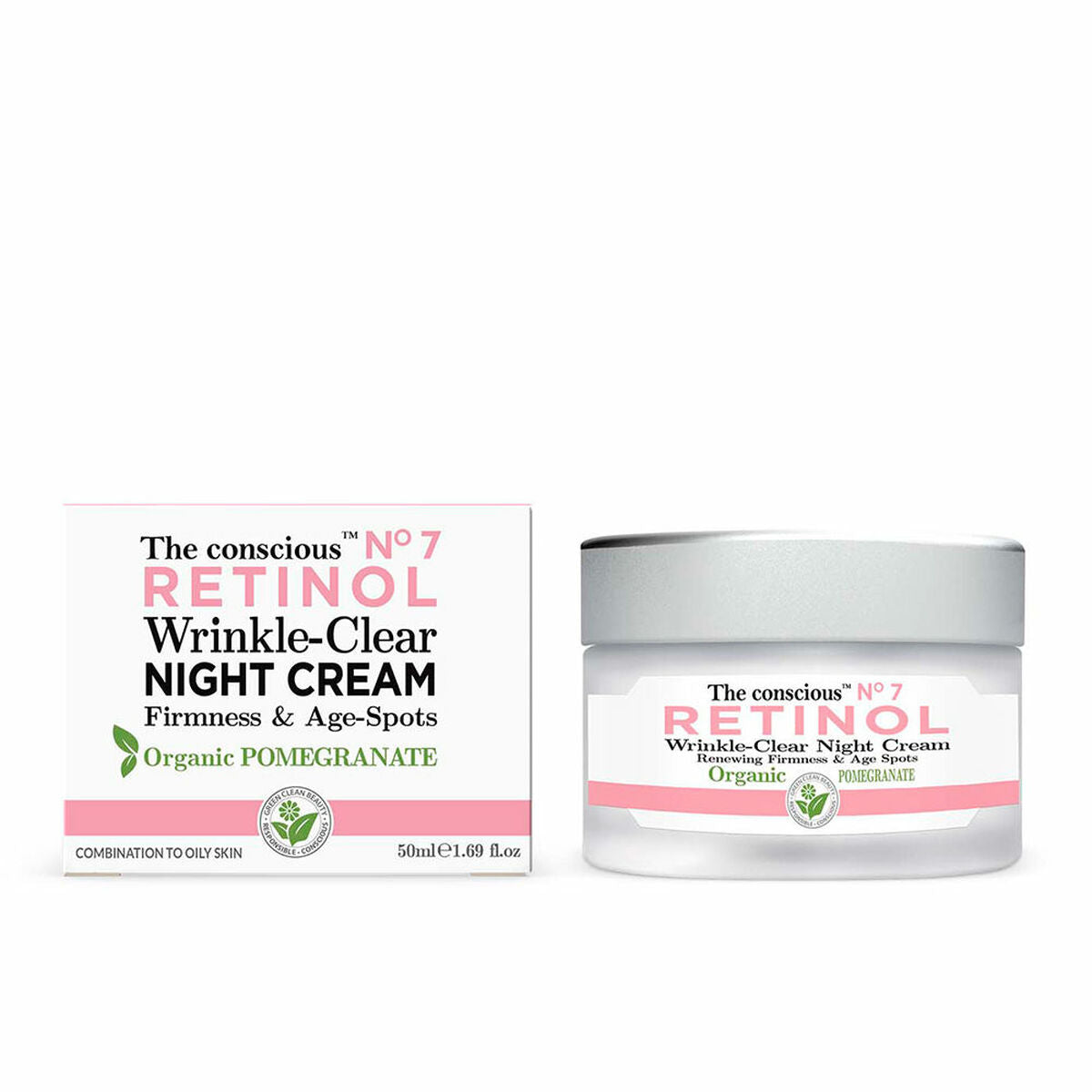 Anti-Wrinkle Night Cream The Conscious Retinol Pomegranate 50 ml The Conscious